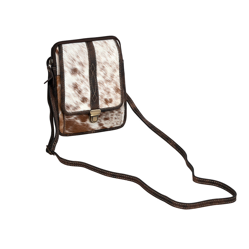Santa Mesa Mini Leather & Hairon Bag in Light Hair-on Hide - Myra USA