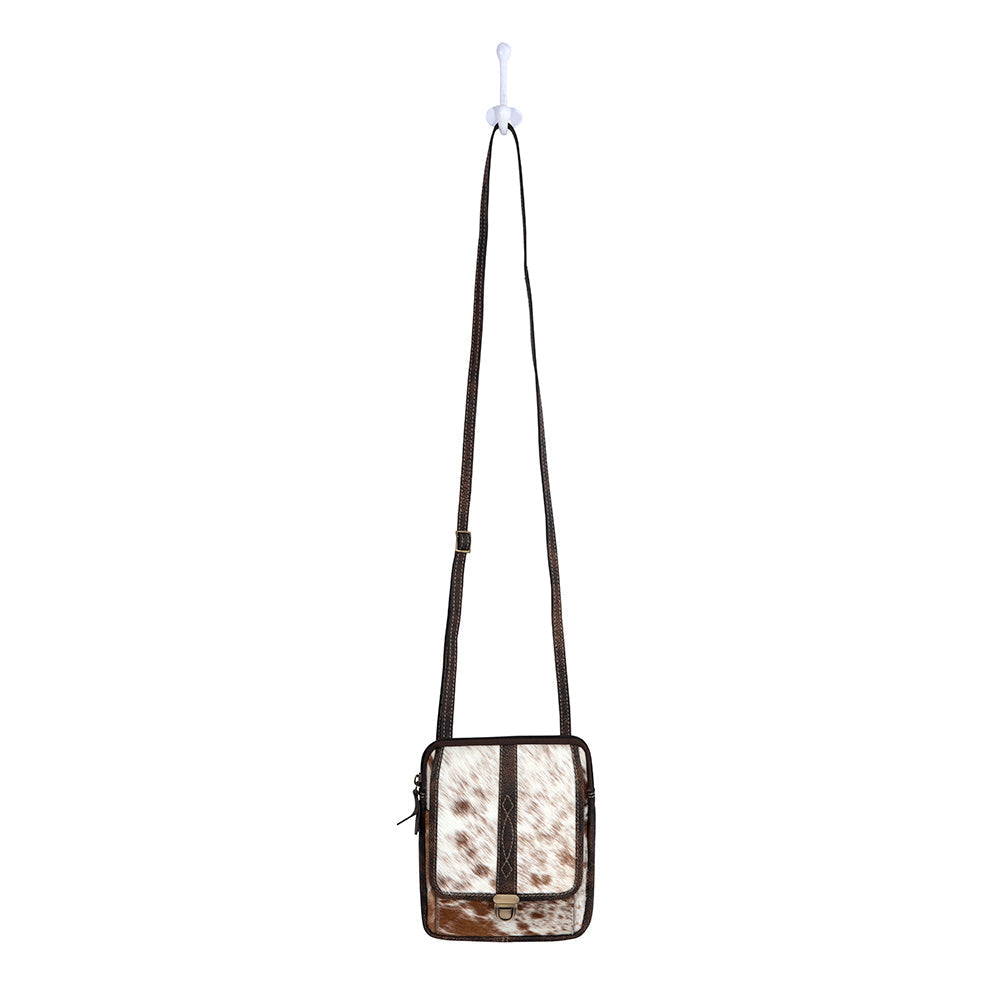 Santa Mesa Mini Leather & Hairon Bag in Light Hair-on Hide - Myra USA
