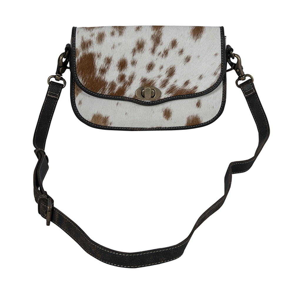 Angus Ridge Leather & Hairon Bag in Light Hair-on Hide - Myra USA