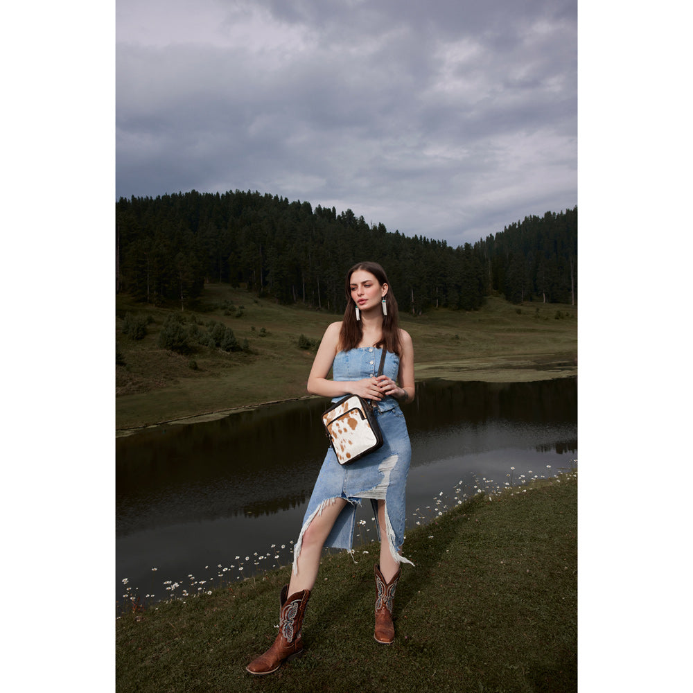 Silver Mine Leather & Hairon Bag - Myra USA