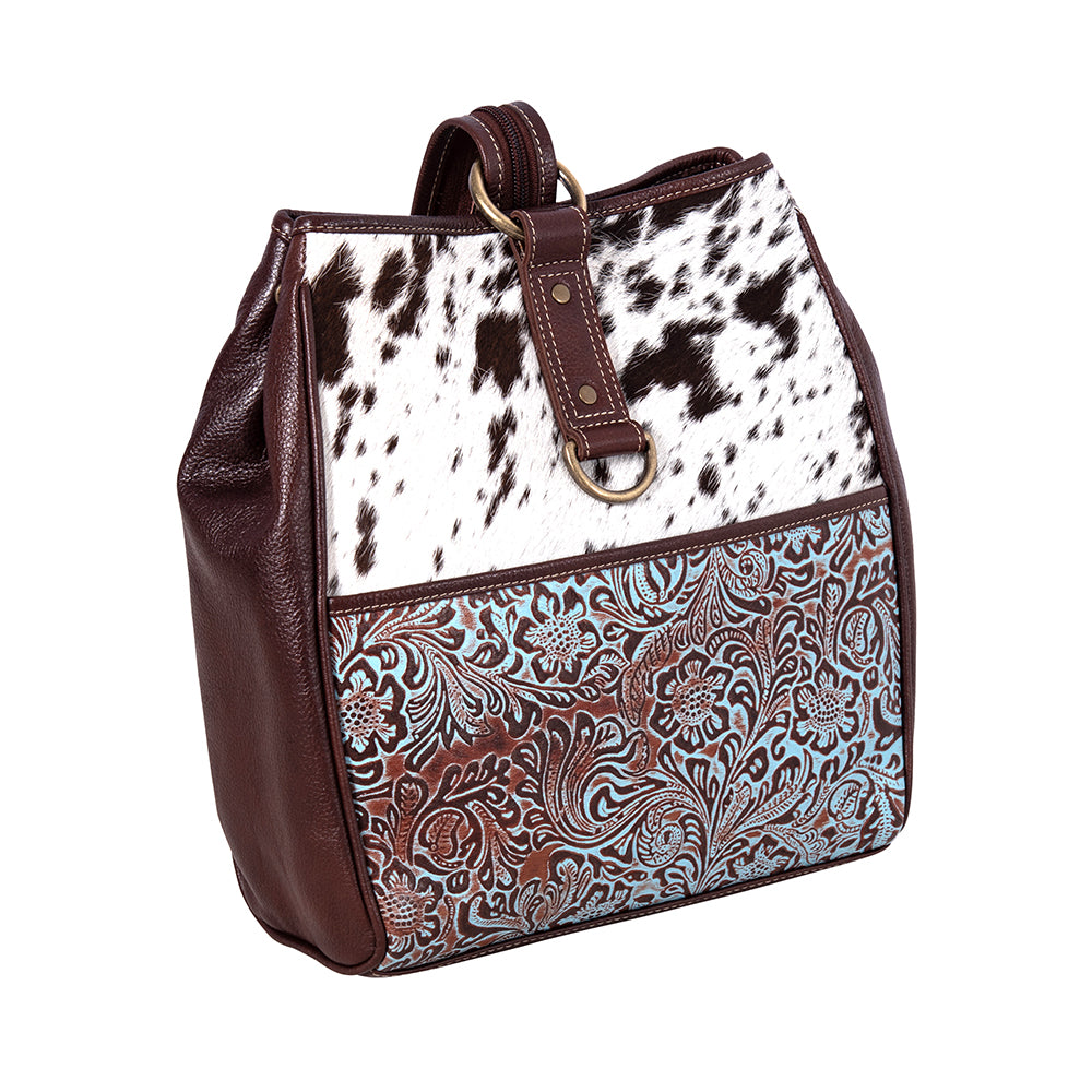 Mountain Trail Convertible Leather & Hairon Bag - Myra USA