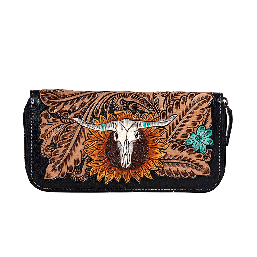 Spirit of the Herd Hand-Tooled Wallet - Myra USA