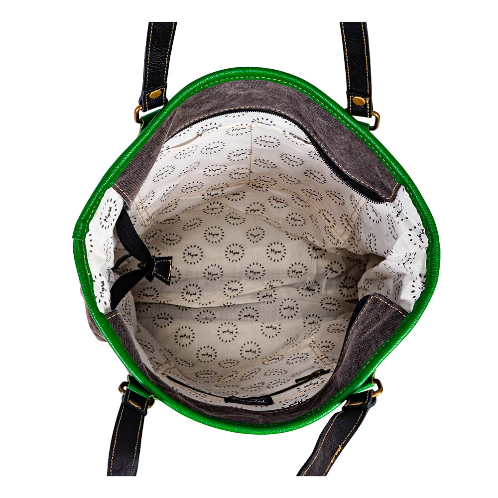 Marianna Floral Canvas & Leather Bag - Myra USA