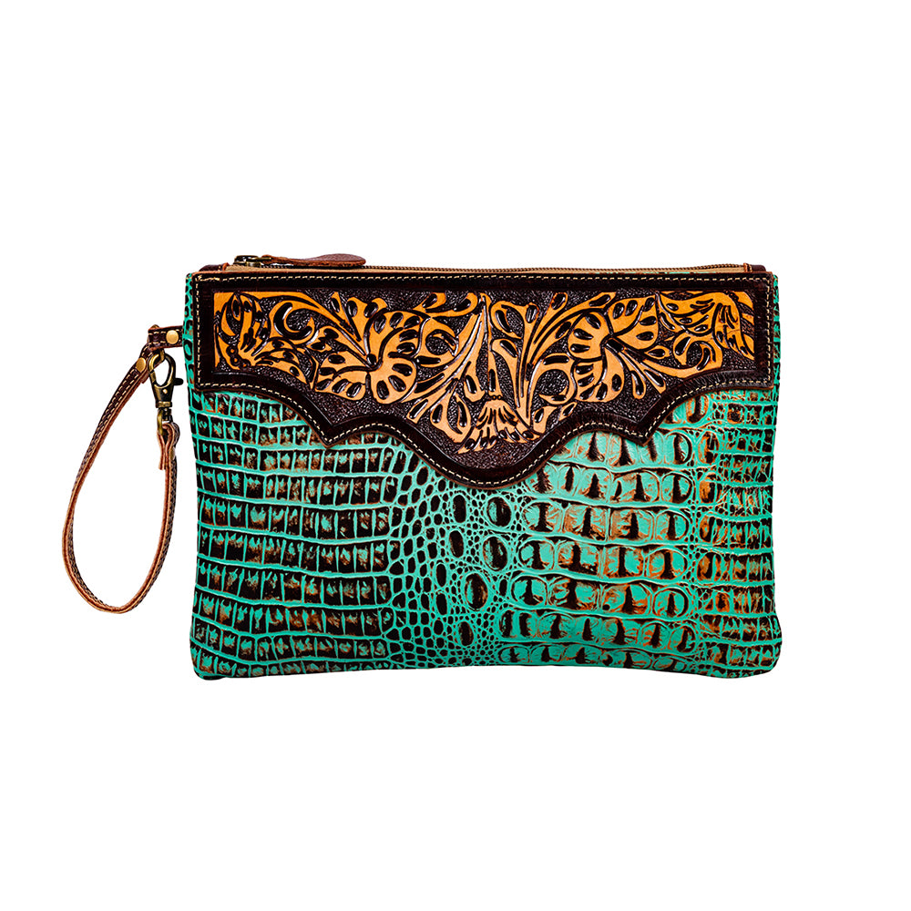 Sipala Hand-tooled Clutch Bag - Myra USA