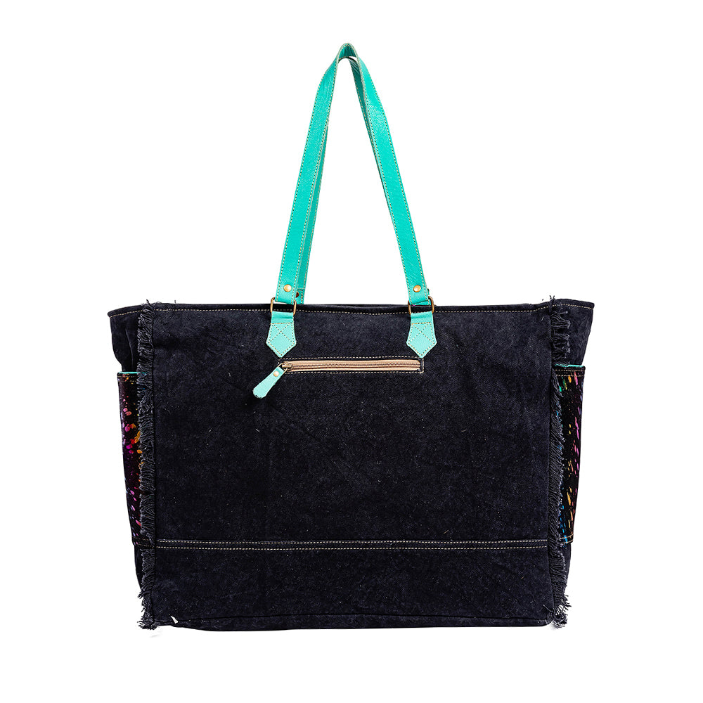 Galaxy Fire Weekender Hand-Tooled Bag - Myra USA