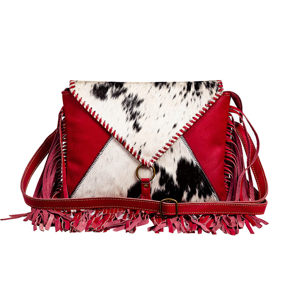 Letterstone Trail Fringe Leather & Hairon Bag - Myra USA