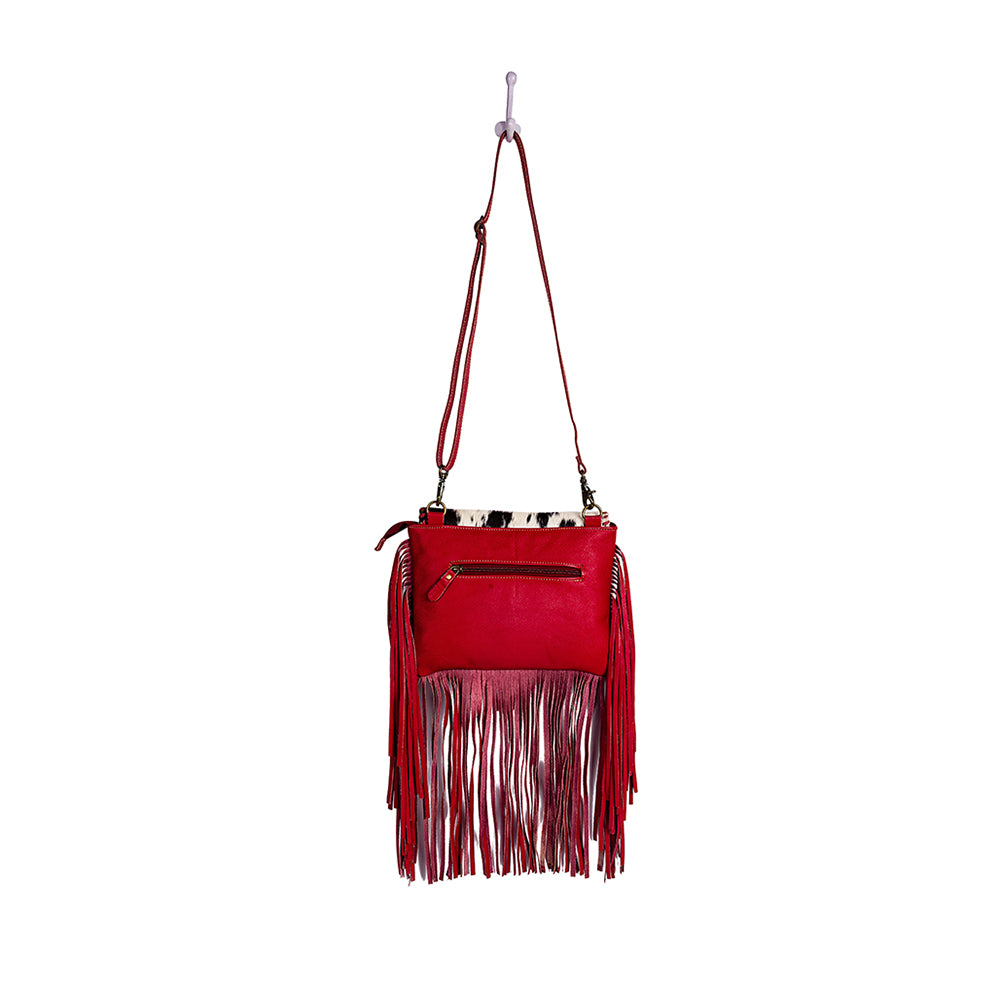 Letterstone Trail Fringe Leather & Hairon Bag - Myra USA