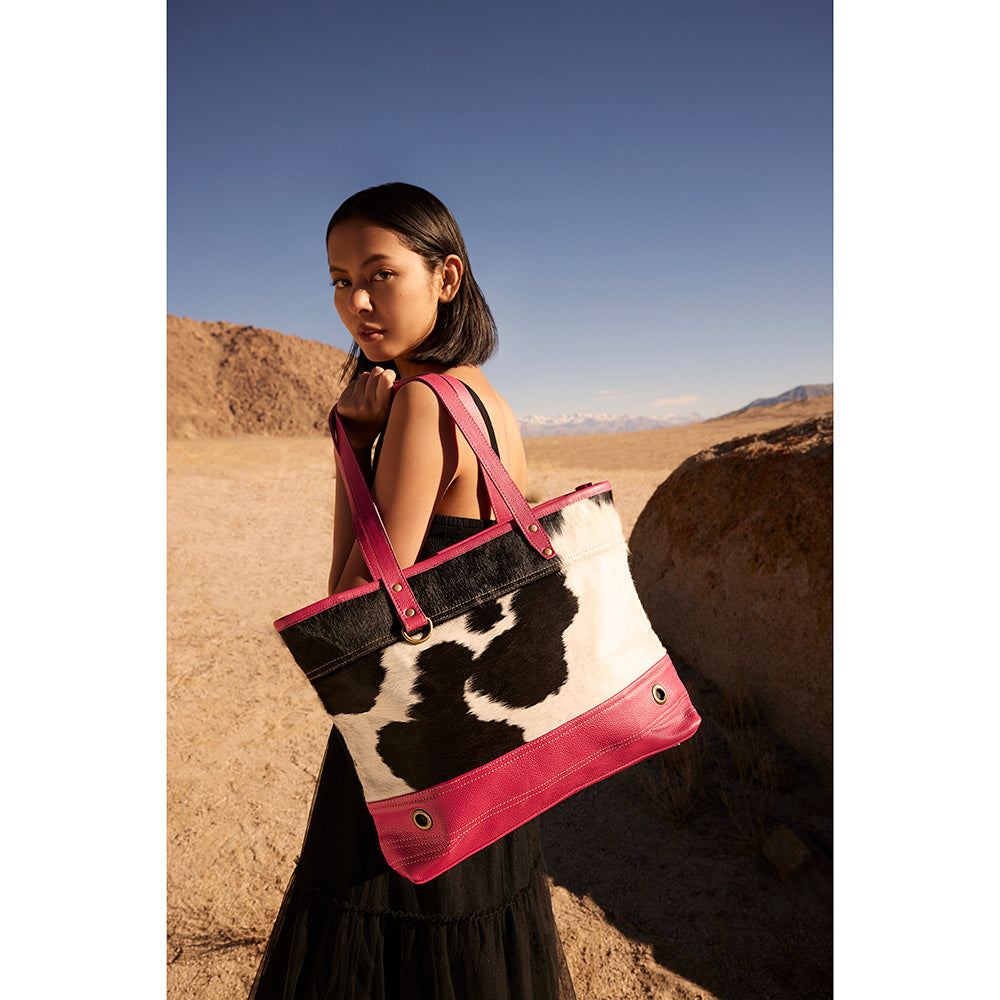 Letterstone Trail Leather & Hairon Bag - Myra USA