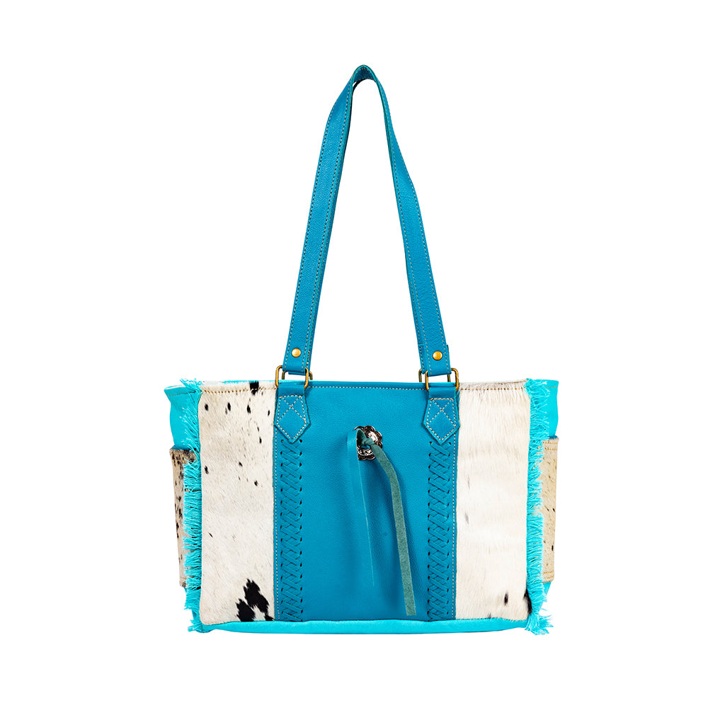 Sky Falcon Canvas & Hairon Bag in Light - Myra USA