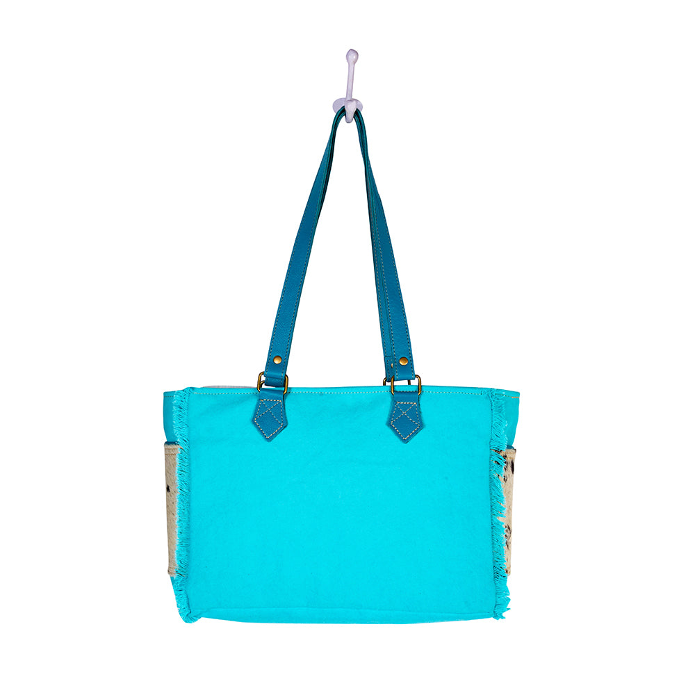 Sky Falcon Canvas & Hairon Bag in Light - Myra USA