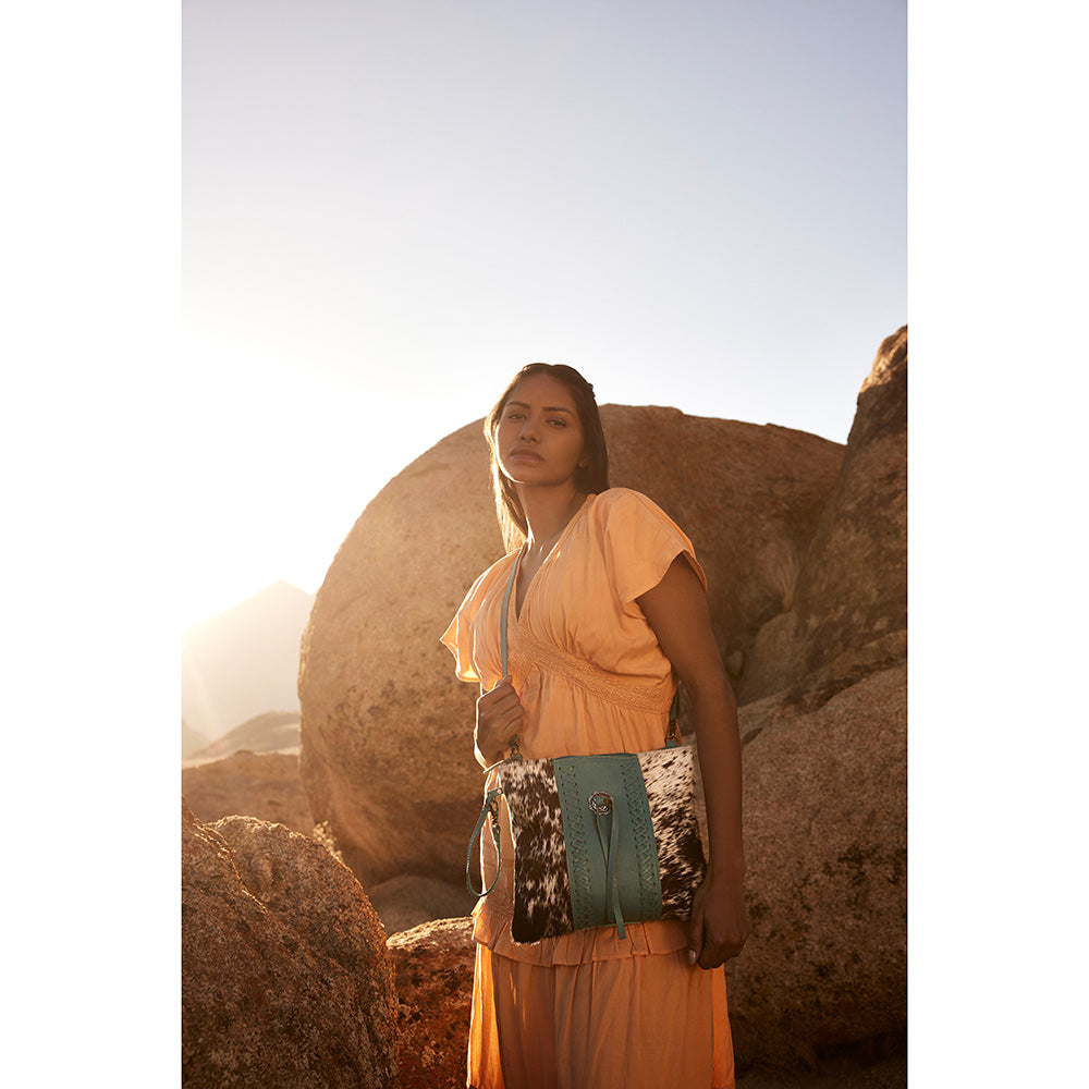 Sky Falcon Canvas And Hairon Bag - Myra USA
