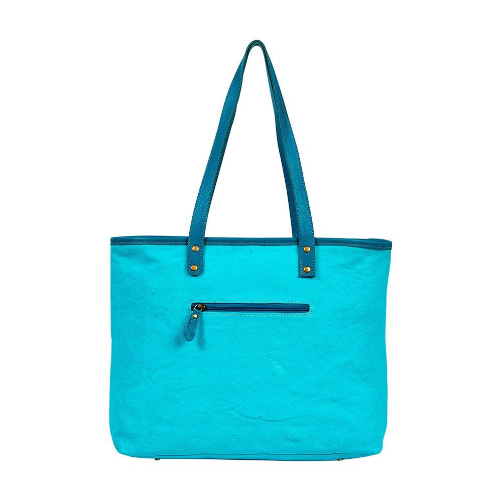 Tonga Ridge Tote Bag In Blue - Myra USA