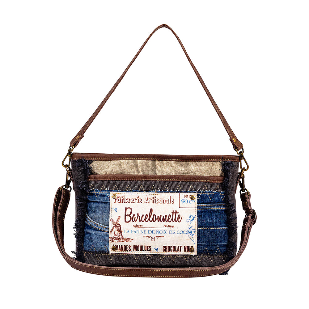 Barcelonnette Denim Small & Crossbody Bag - Myra USA