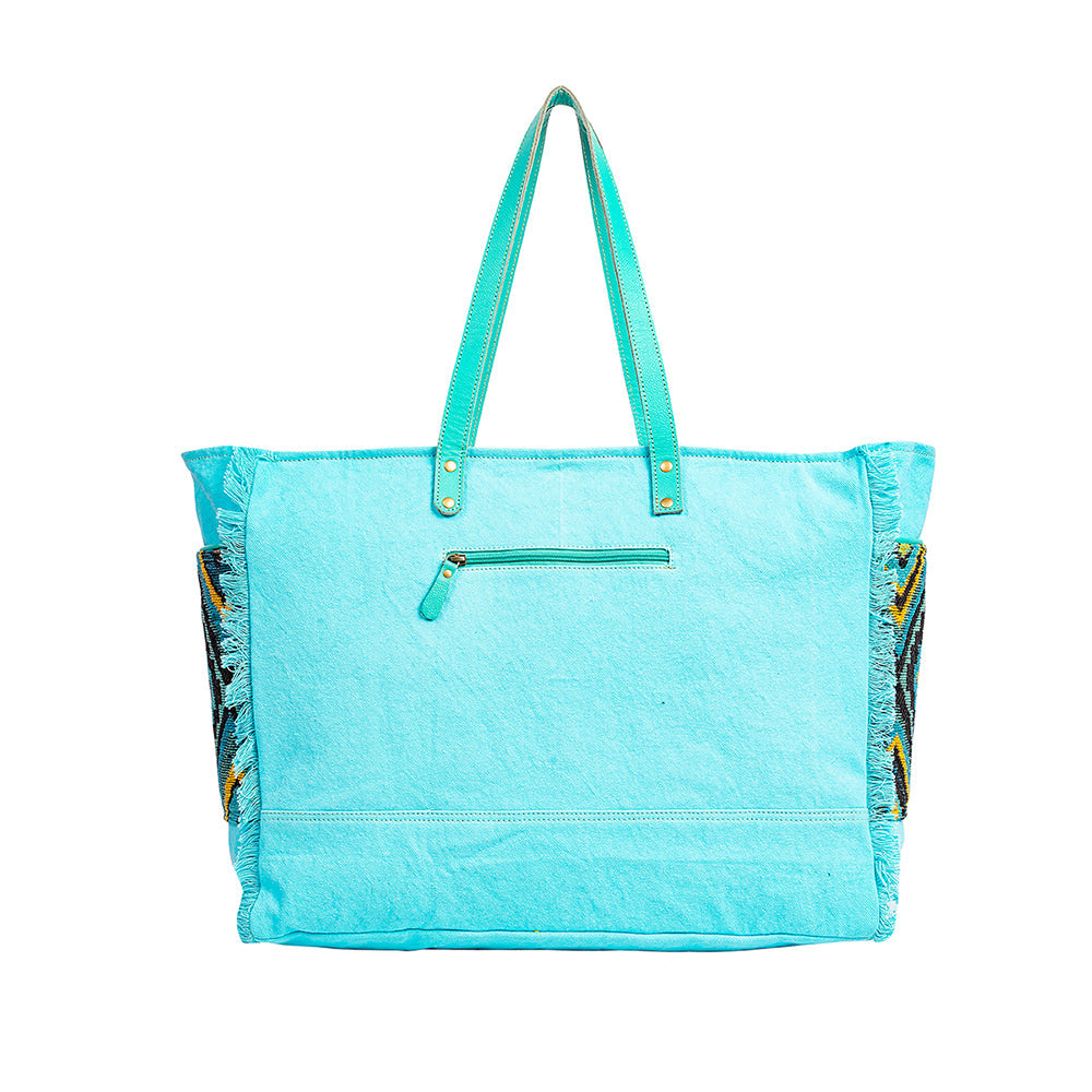 Tonga Ridge Weekender Bag In Turquoise - Myra USA