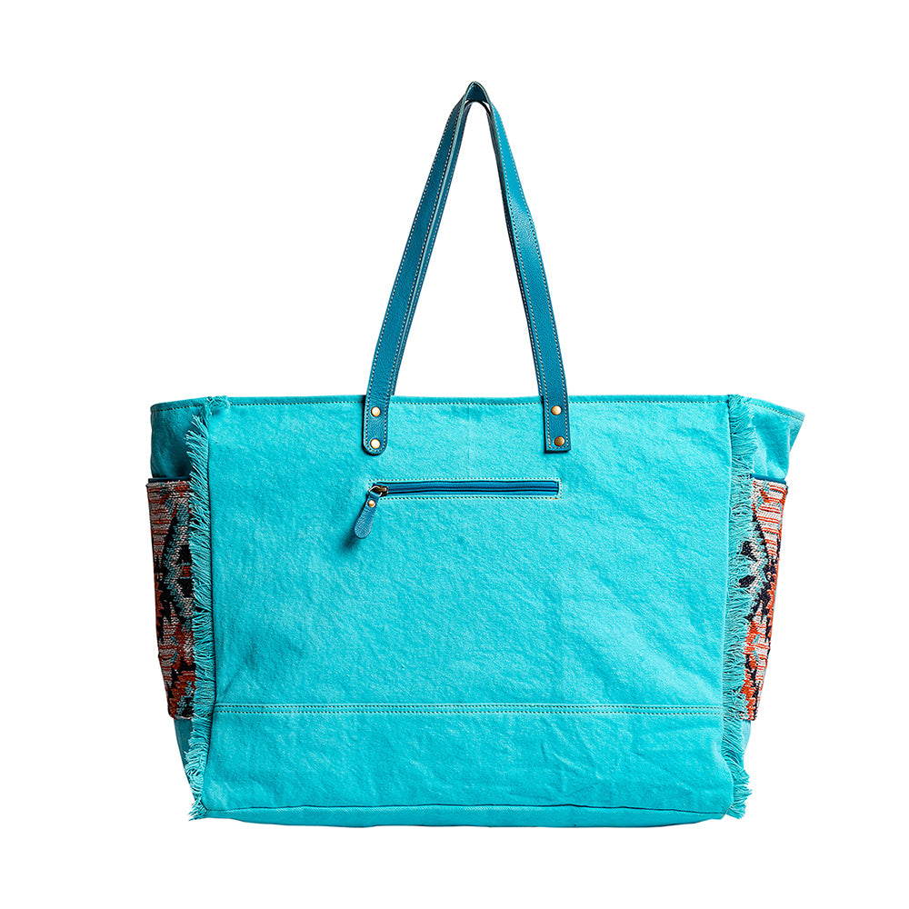 Tonga Ridge Weekender Bag In Blue - Myra USA