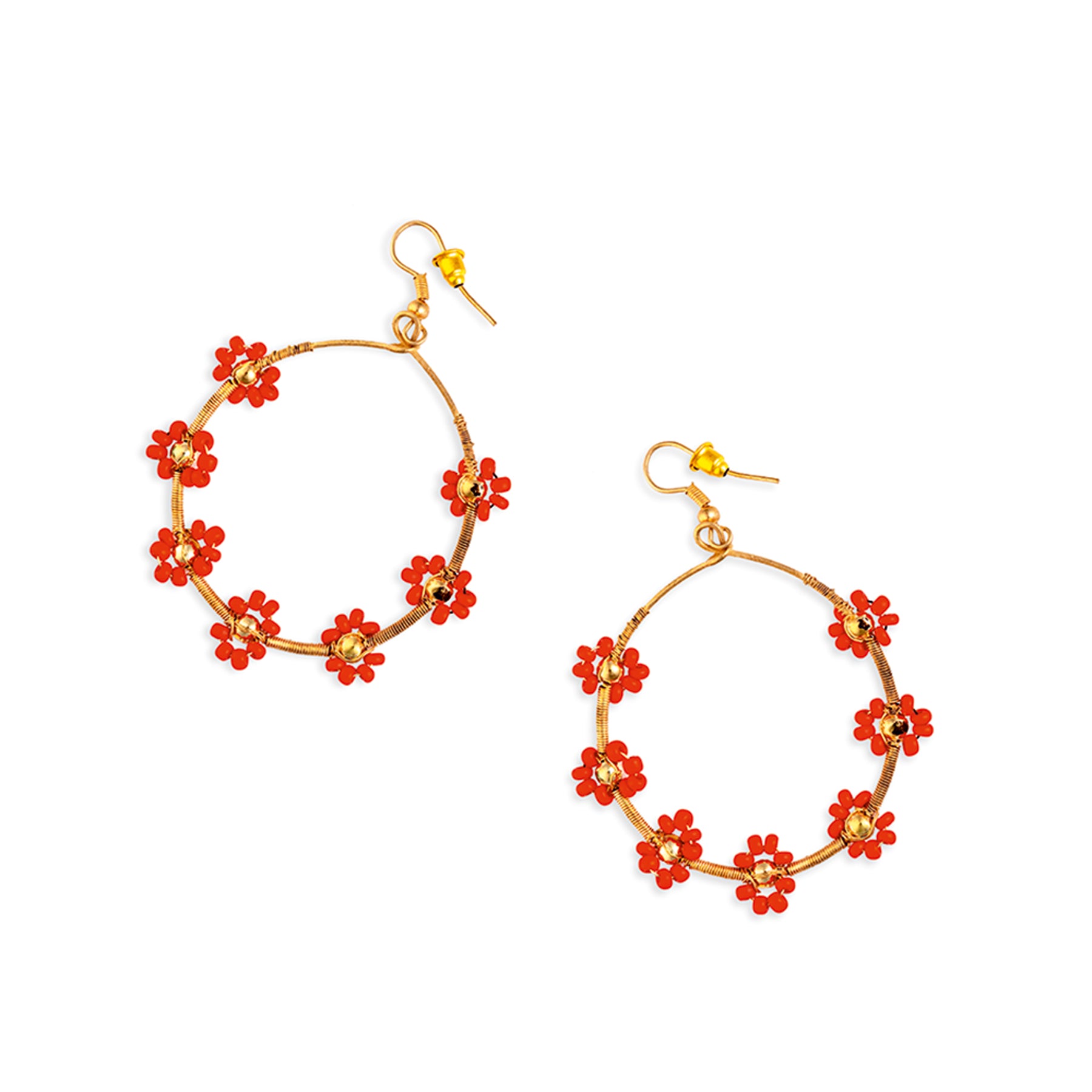 Dessert Flower Hoop Earrings - Myra USA