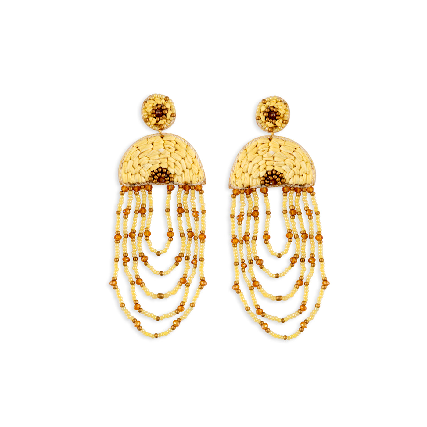 Cloak Of Feathers Beaded Earrings - Myra USA