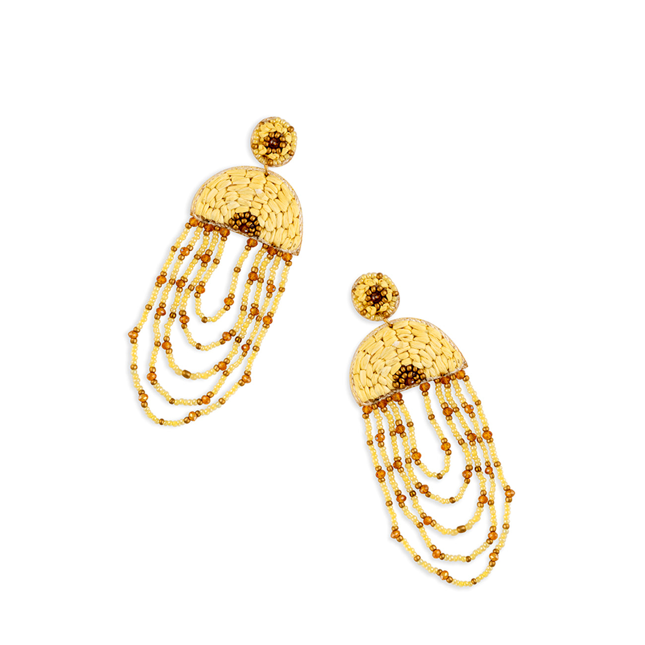 Cloak Of Feathers Beaded Earrings - Myra USA