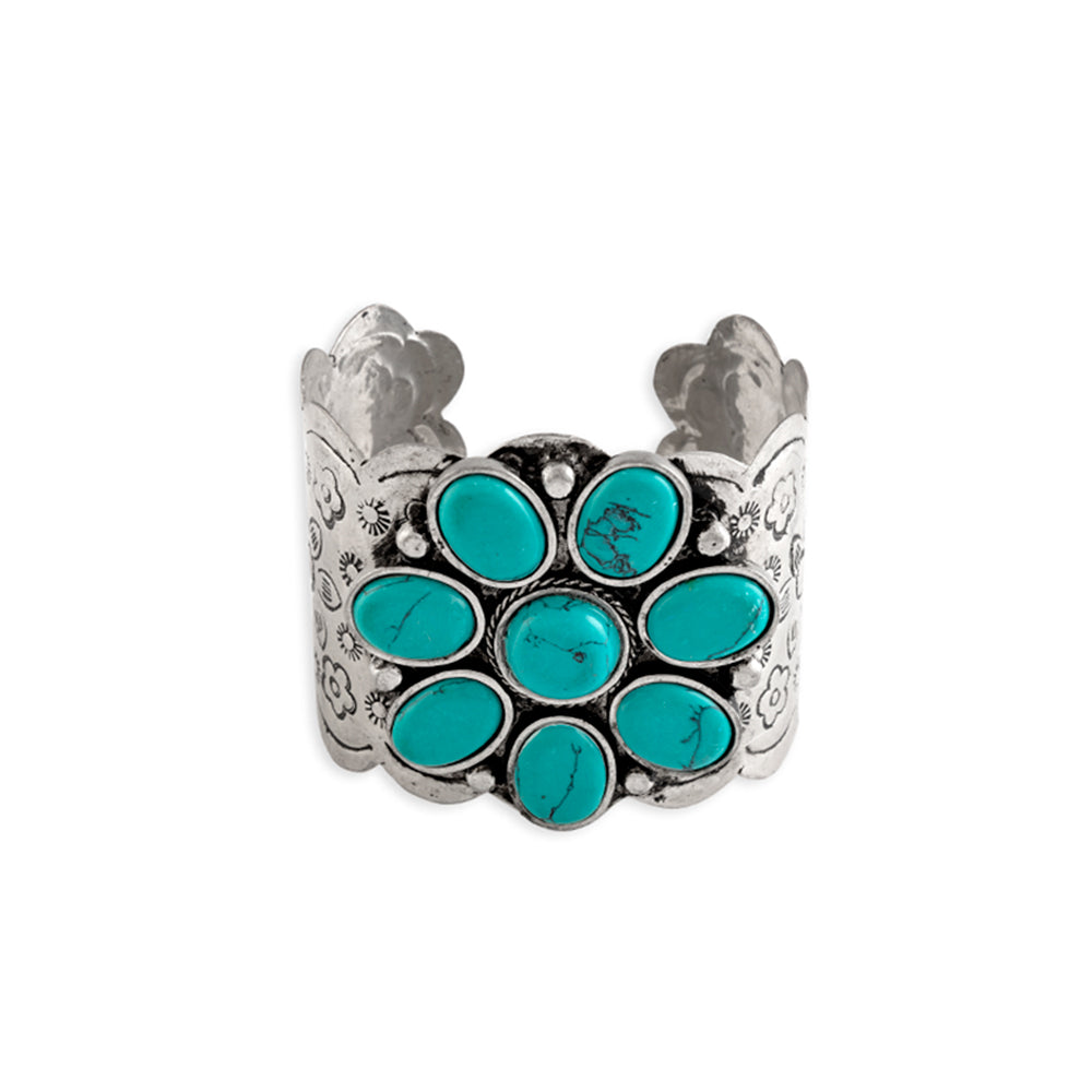 Squash Blossom Cuff Bracelet - Myra USA