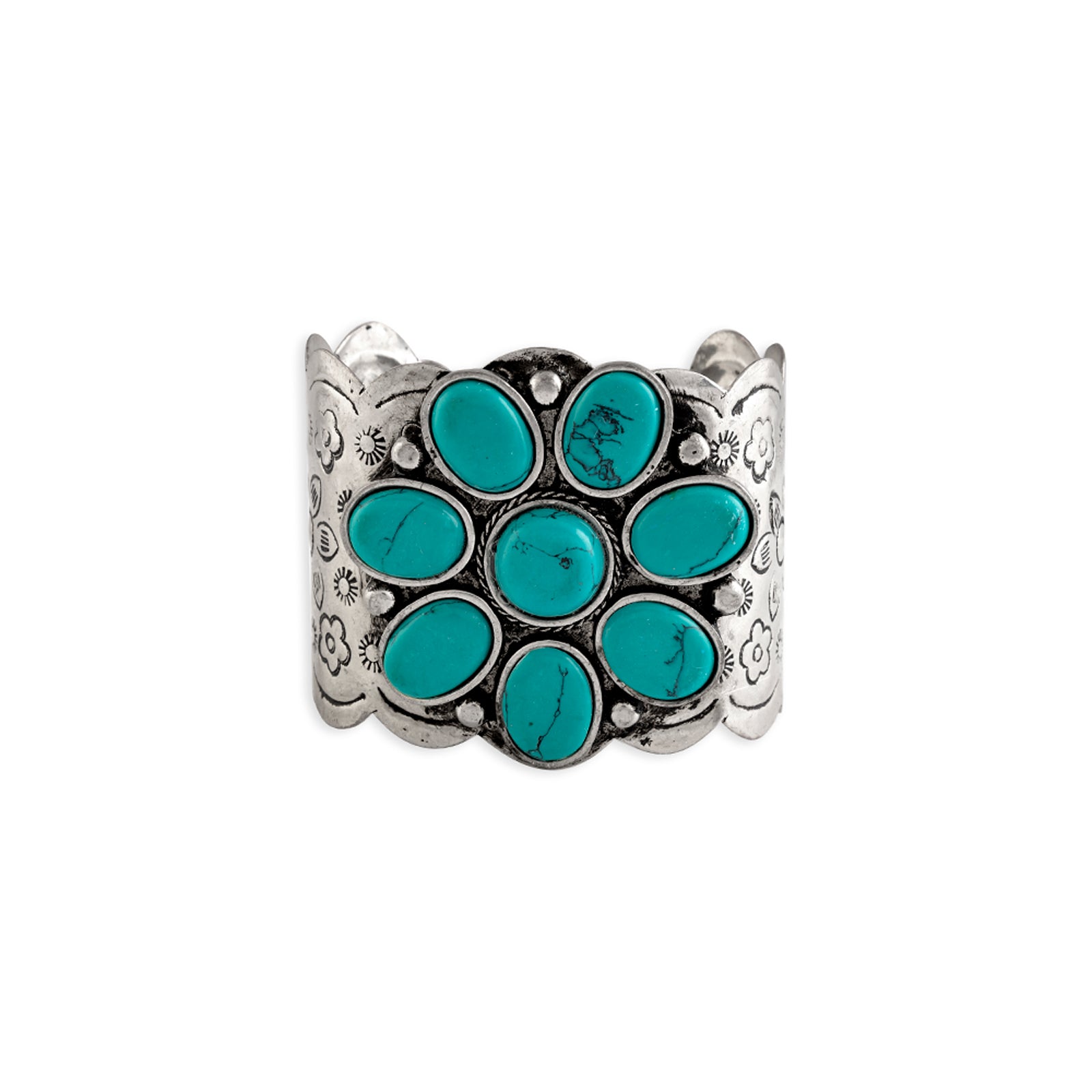 Squash Blossom Cuff Bracelet - Myra USA