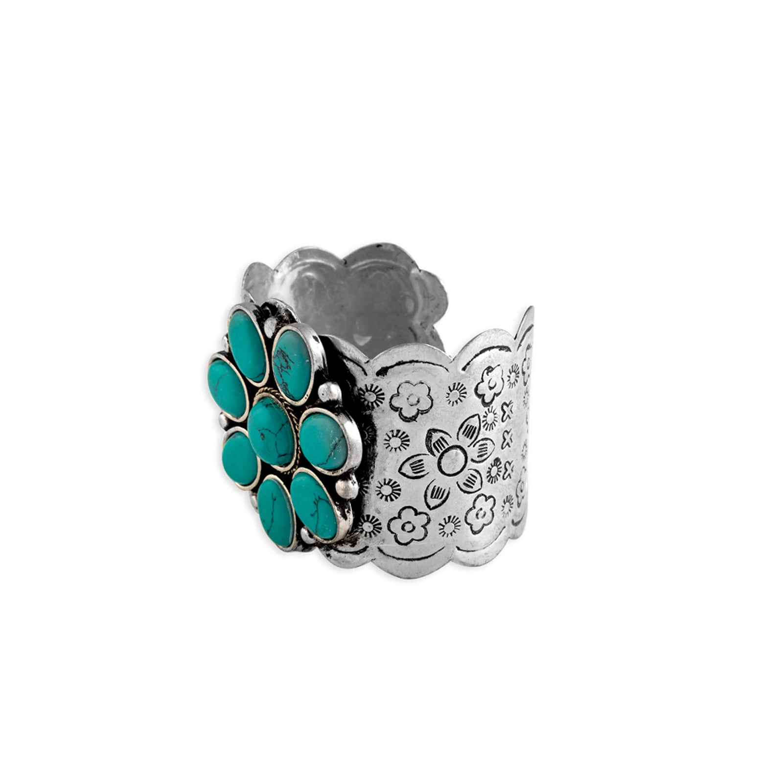 Squash Blossom Cuff Bracelet - Myra USA