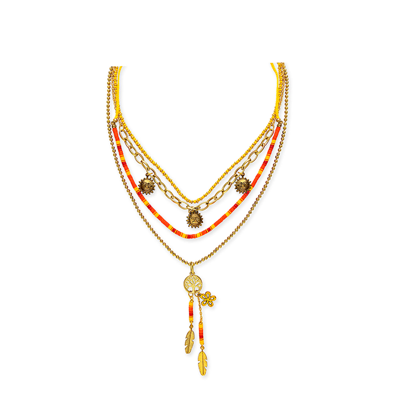 My Sunrise Multistrand Necklace - Myra USA