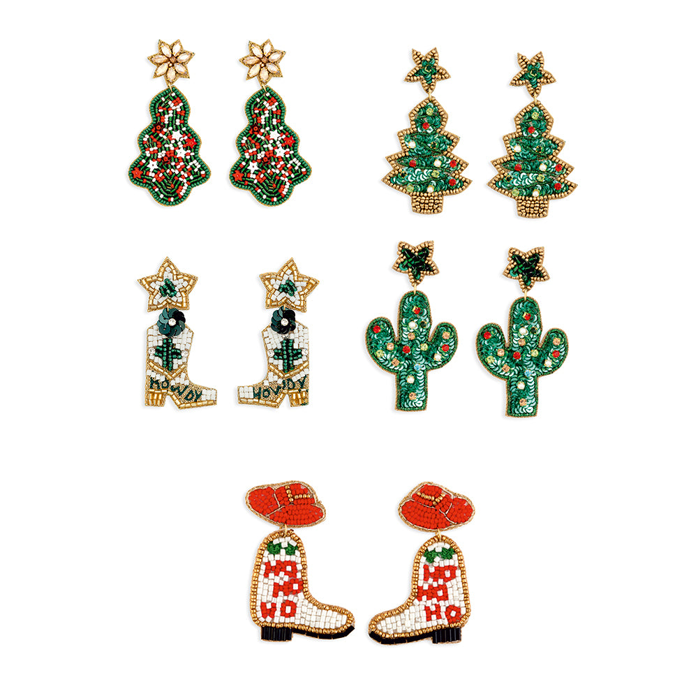 Jingle All The Way Set Of 5 Earrings - Myra USA
