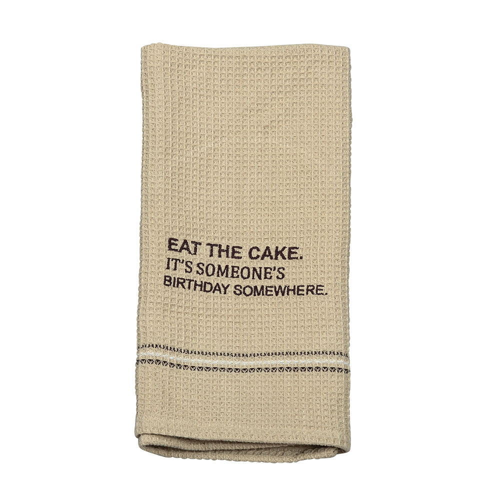 EAT THE CAKE DISH TOWEL '' SET OF 2 '' - Myra USA