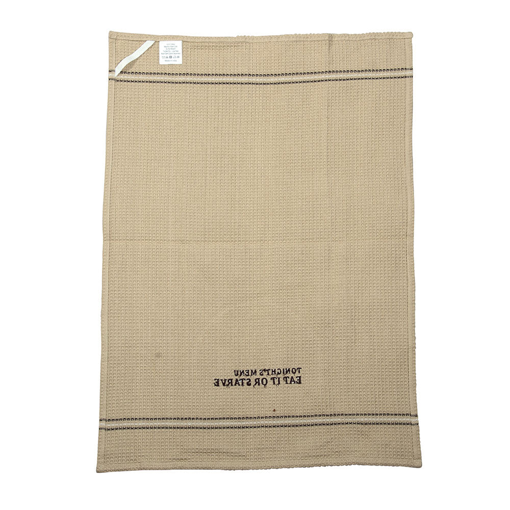 EAT IT OR STARVE DISH TOWEL '' SET OF 2 '' - Myra USA