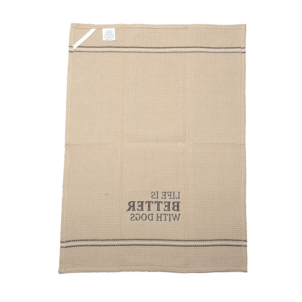 LIFE IS BETTER DISH TOWEL SET OF 2 - Myra USA