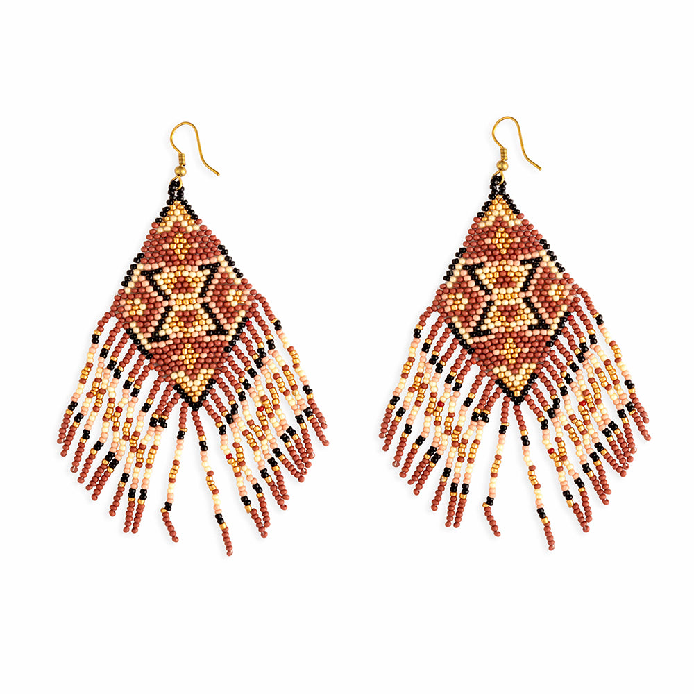 Coyote Fall Beaded Earrings - Myra USA