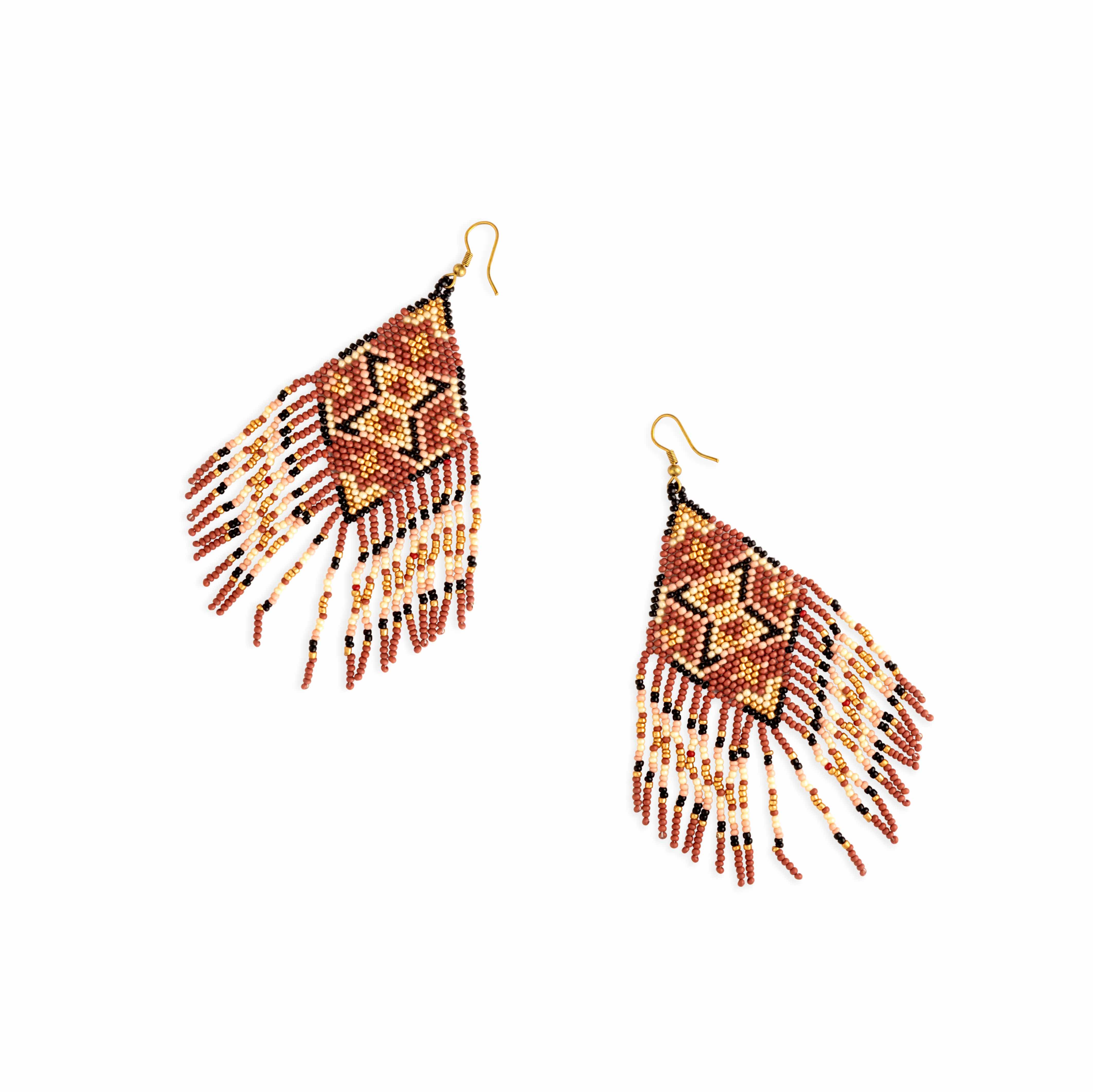 Coyote Fall Beaded Earrings - Myra USA
