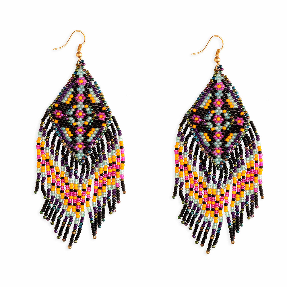 Winds Of Color Beaded Earrings - Myra USA