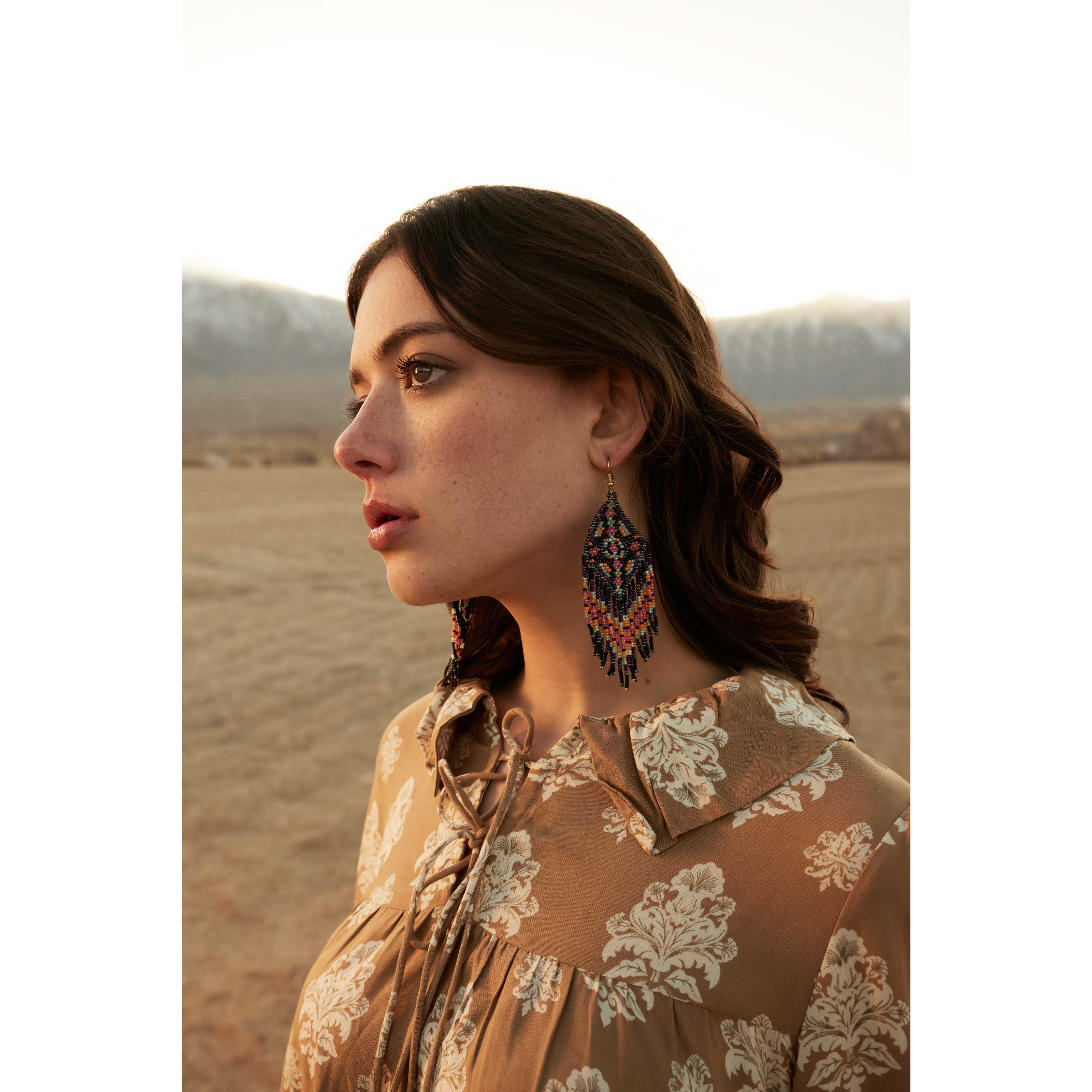 Winds Of Color Beaded Earrings - Myra USA