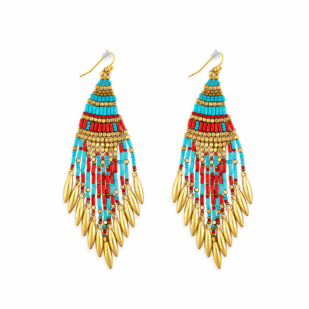Dream Flow Beaded Earrings - Myra USA