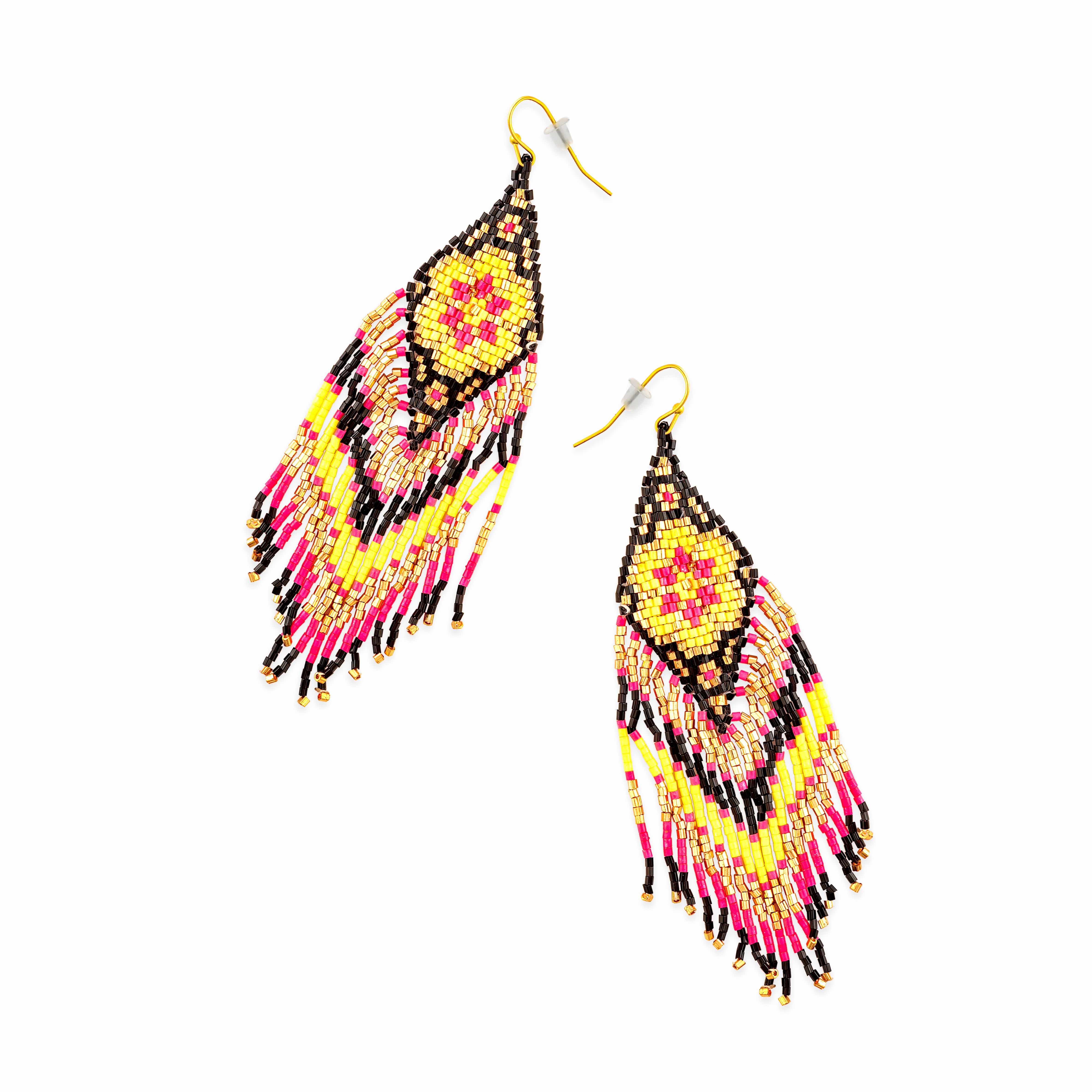 Heart Bloom Beaded Earrings - Myra USA