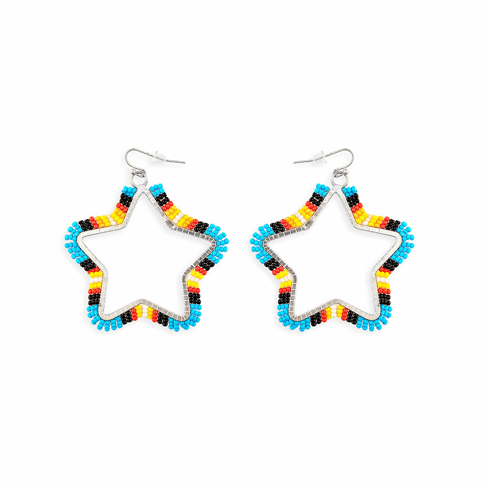 Star Light Star Bright Beaded Earrings - Myra USA