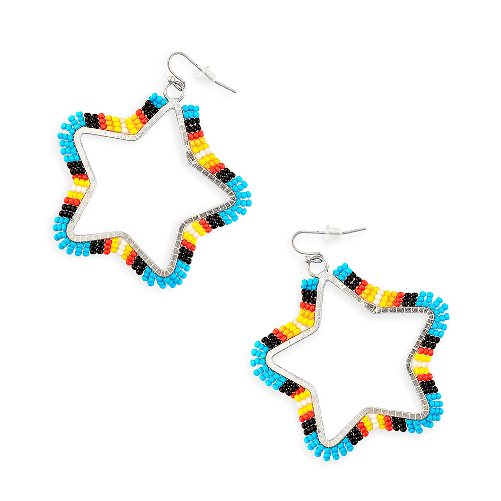 Star Light Star Bright Beaded Earrings - Myra USA