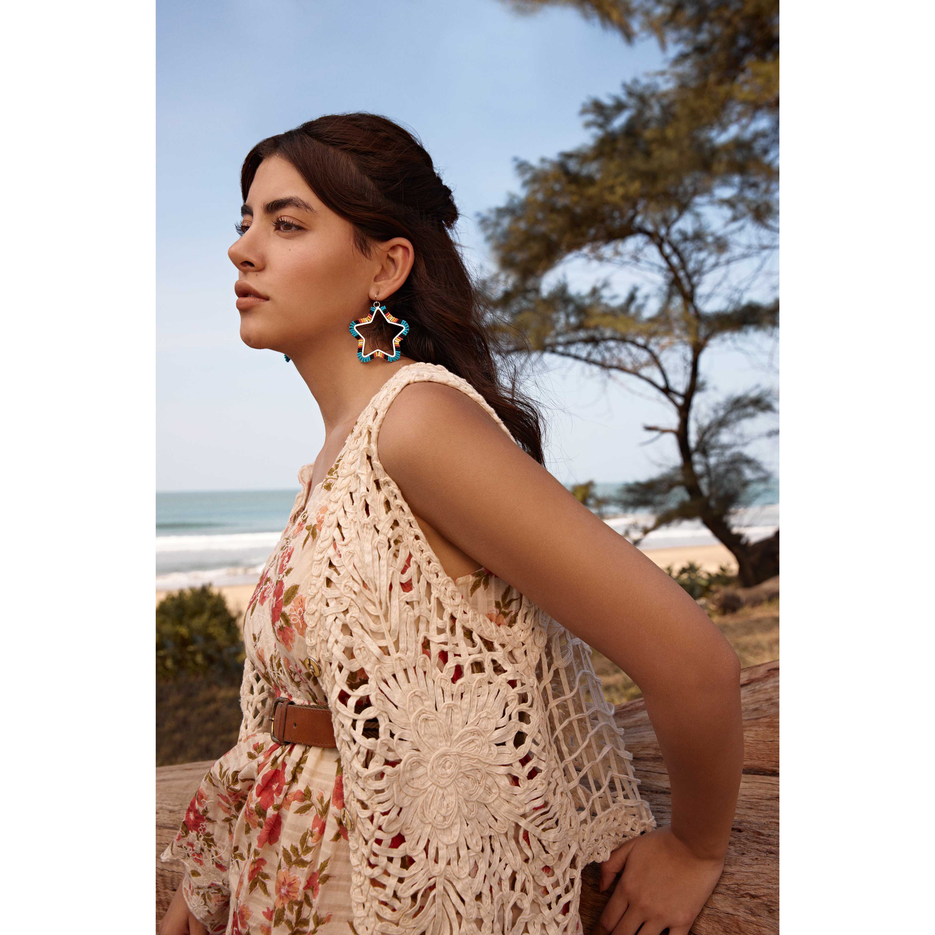 Star Light Star Bright Beaded Earrings - Myra USA