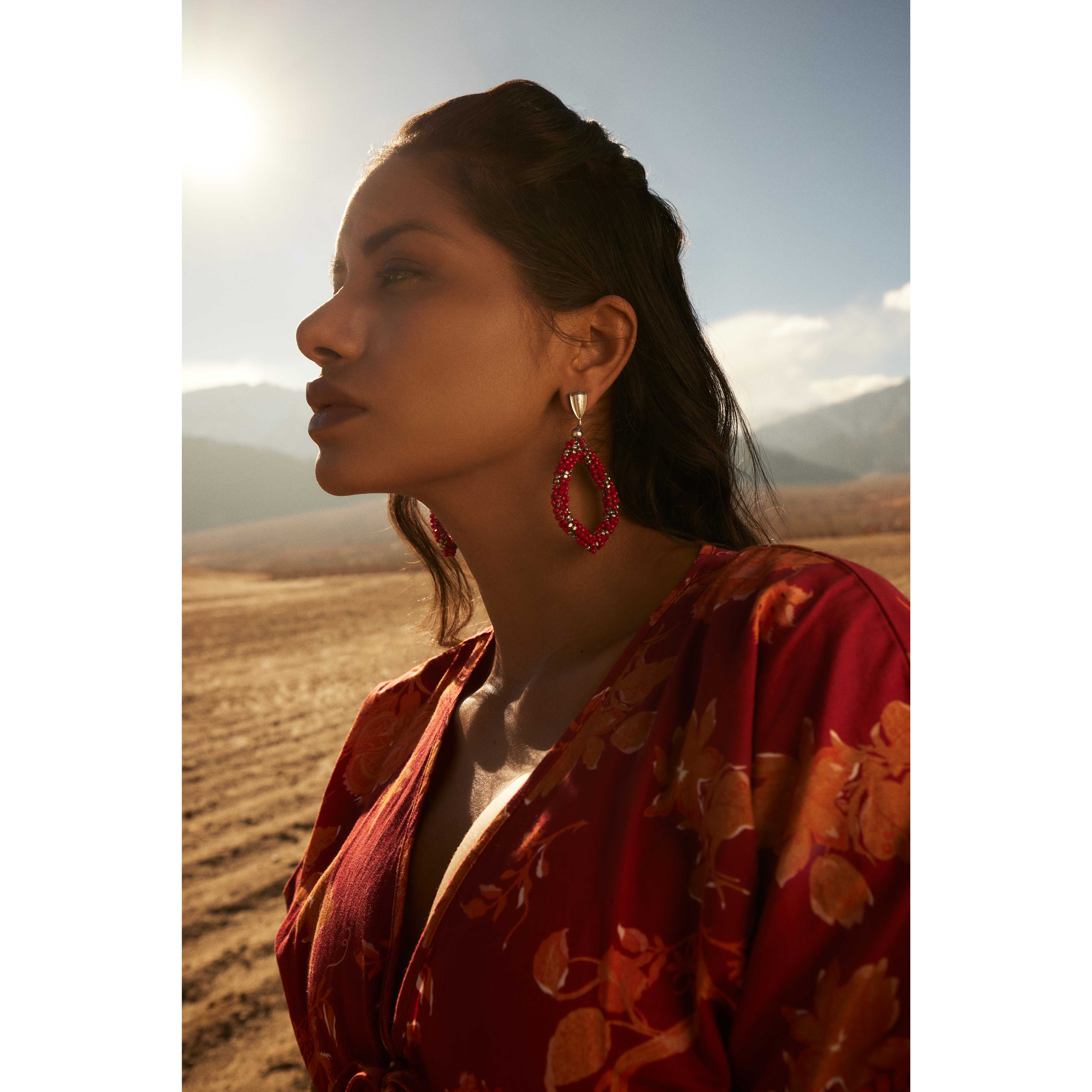 Sunset Bluff Beaded Earrings - Myra USA
