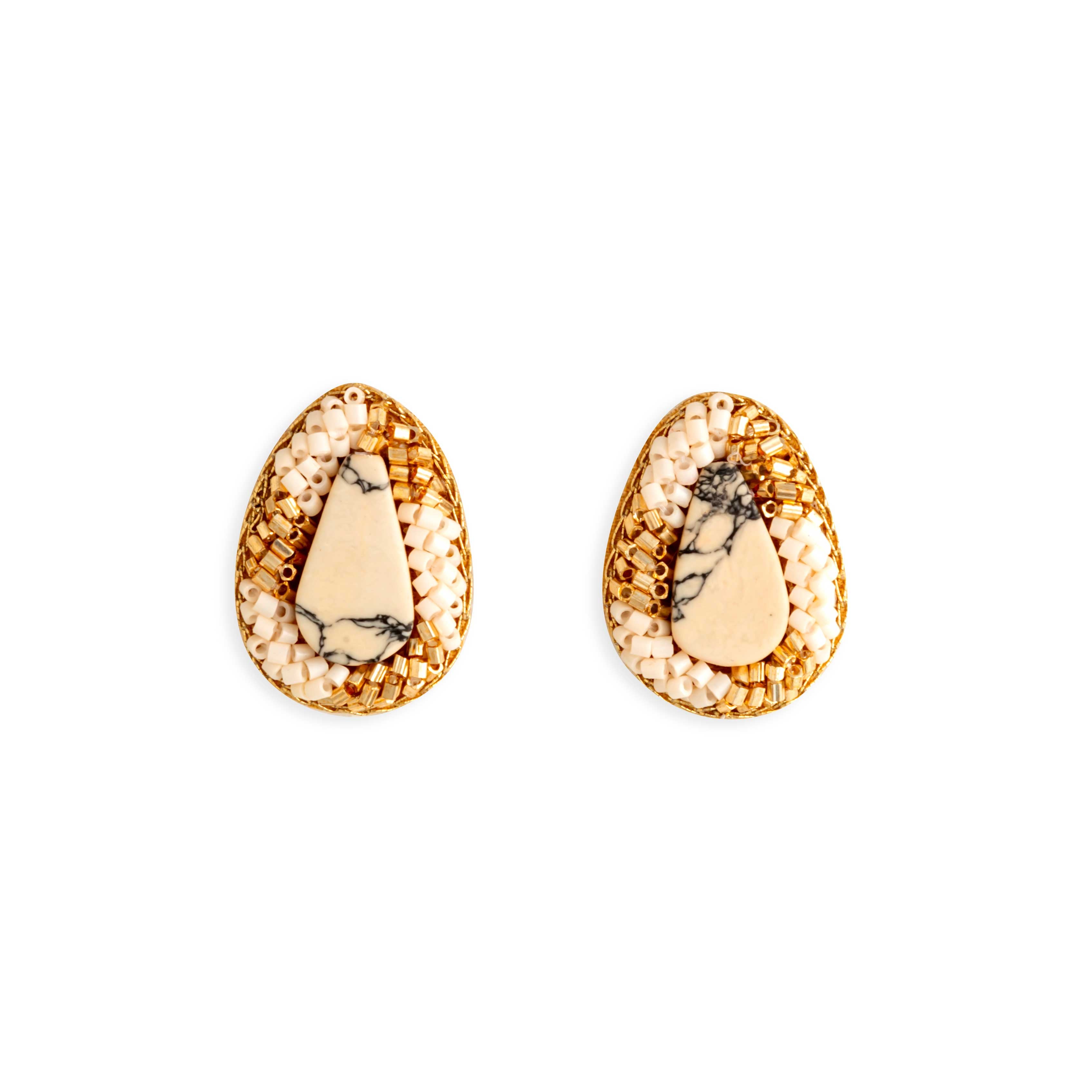 Millington Drive Beaded Studs Earrings - Myra USA
