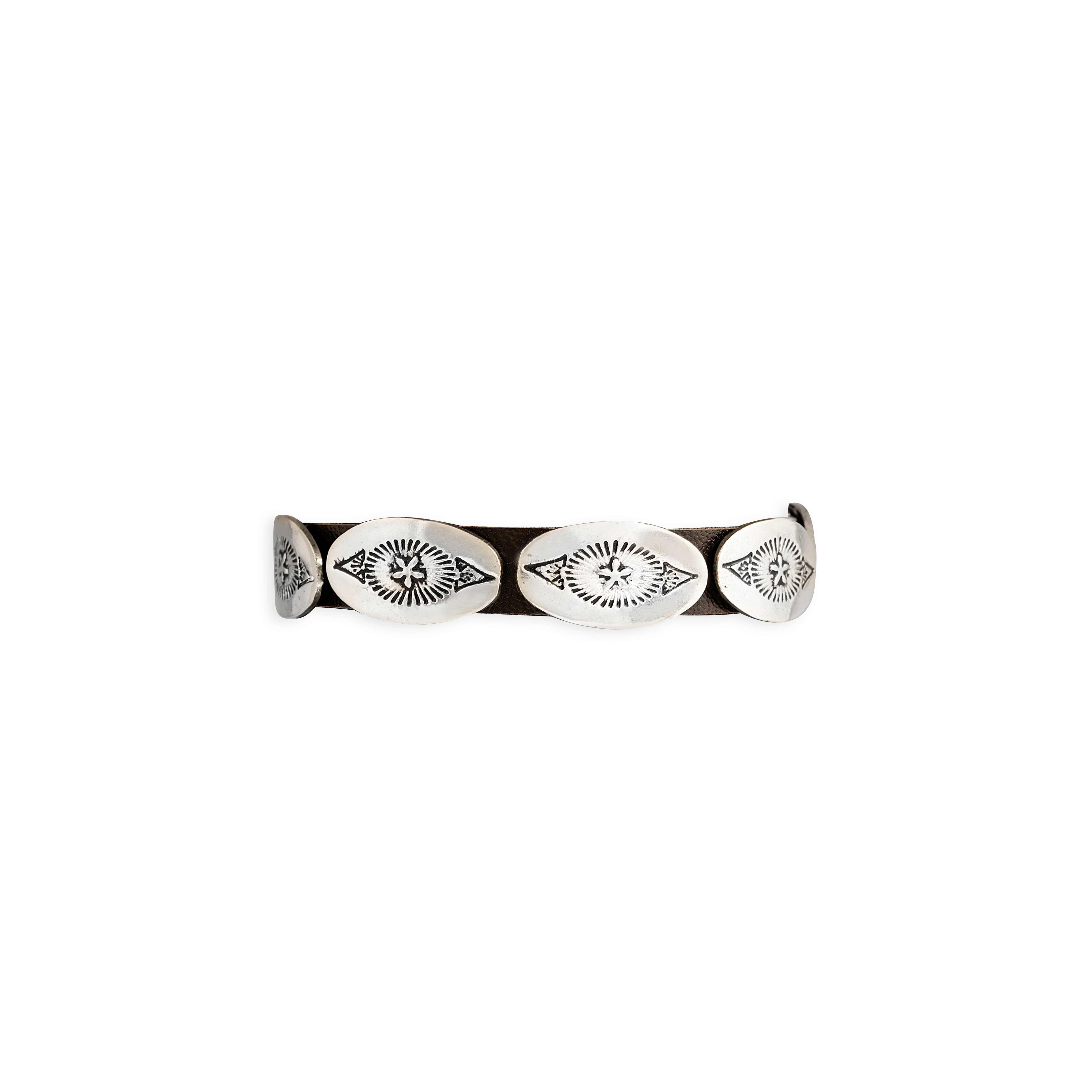Concho Charm Leather Bracelet - Myra USA
