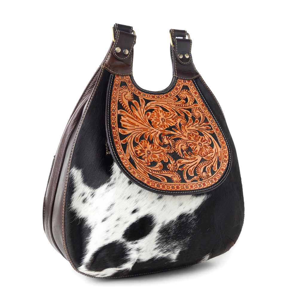 Daisy Hill Trail Hand-tooled Backpack Bag - Myra USA