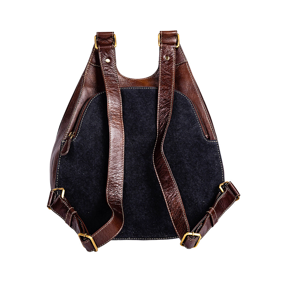 Daisy Hill Trail Hand-tooled Backpack Bag - Myra USA
