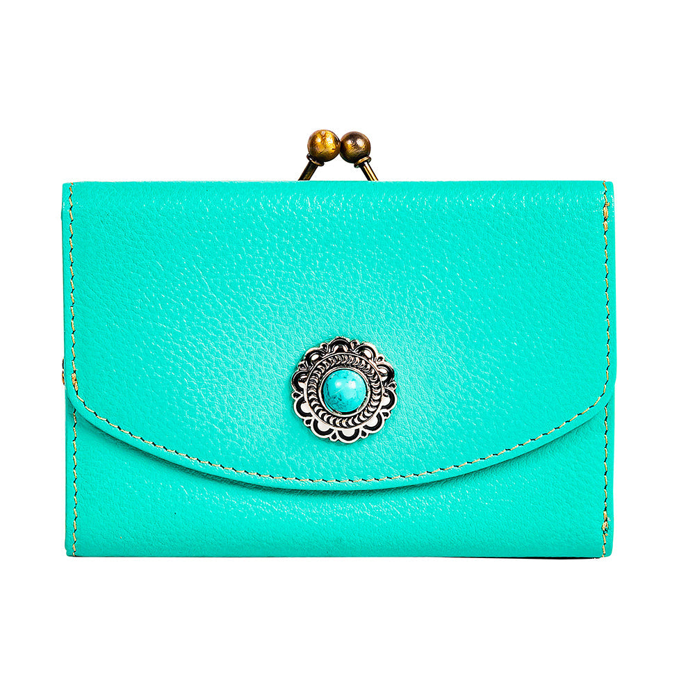 Gypsum Trail Coin Purse in Turquoise - Myra USA