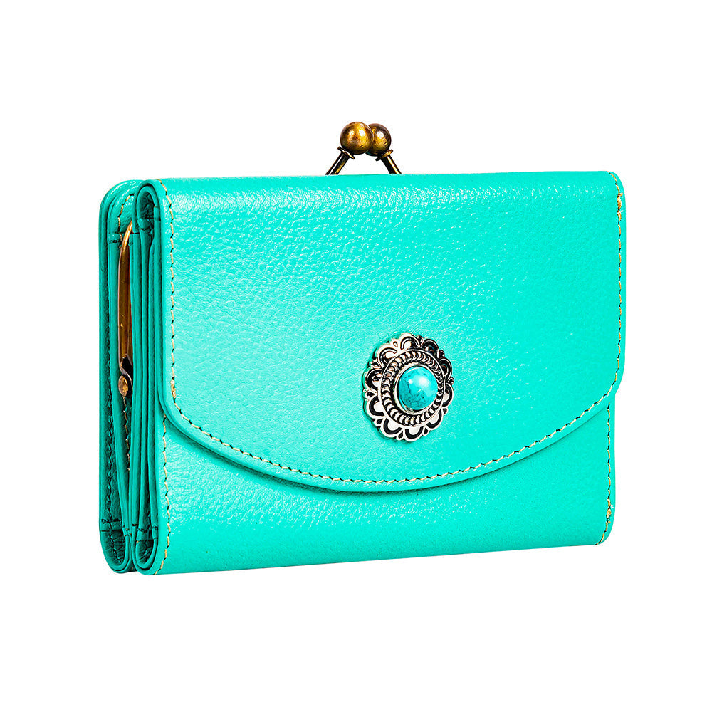 Gypsum Trail Coin Purse in Turquoise - Myra USA