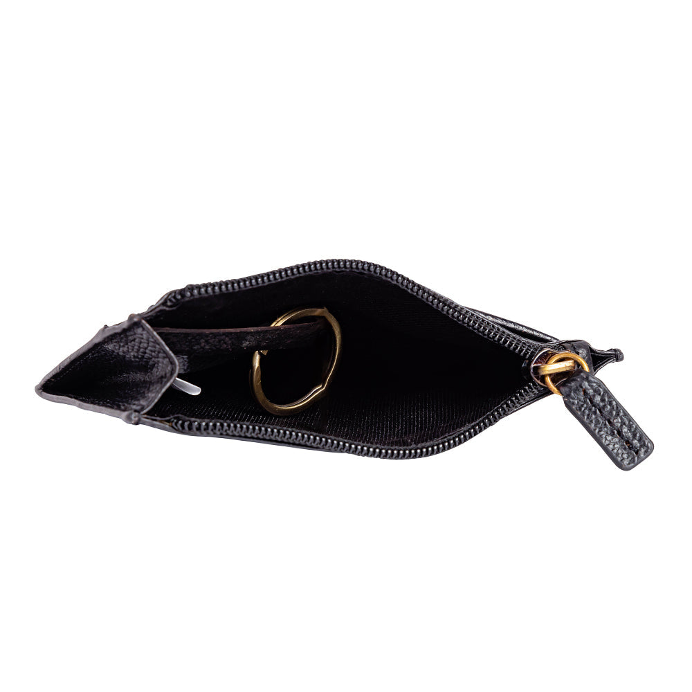 Foothill Creek Credit Card Holder in Ebony - Myra USA