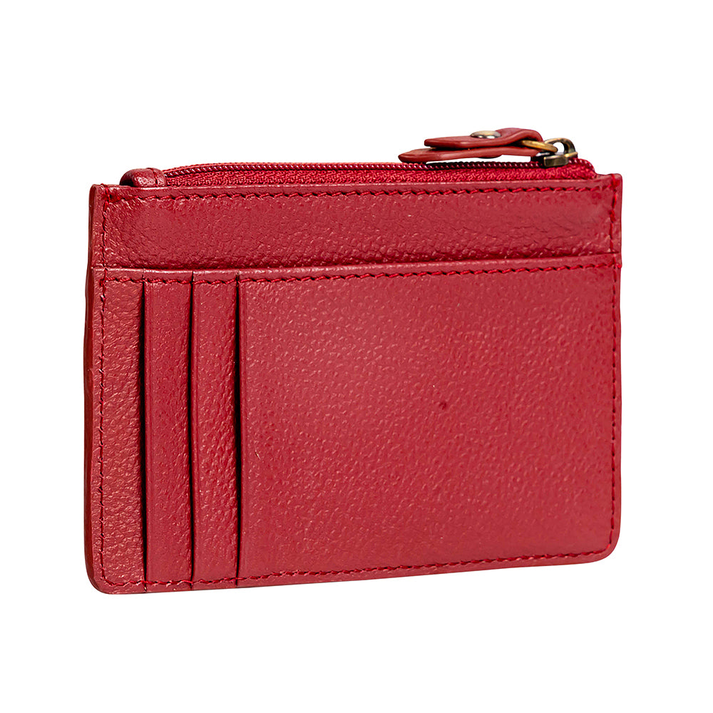 Foothill Creek Double Credit Card Holder in Red - Myra USA