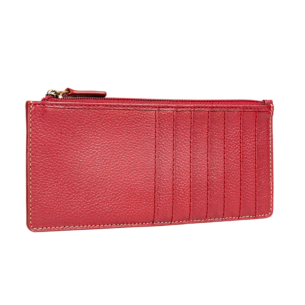 Foothill Creek Long Credit Card Holder in Red - Myra USA