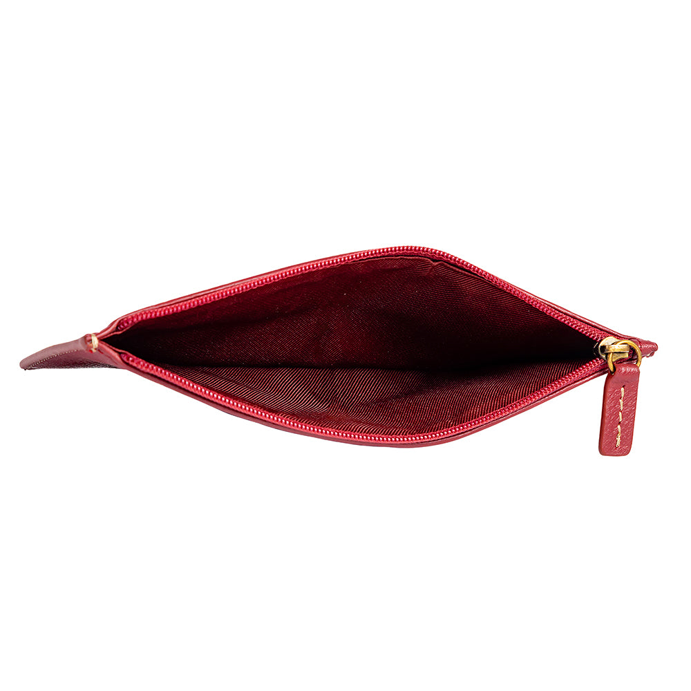 Foothill Creek Long Credit Card Holder in Red - Myra USA